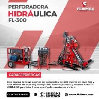 Perforadora Hidráulica FL-300 - recuperación de nucleos